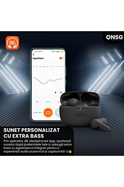 JBL Wave Beam Bluetooth Headphones, Black