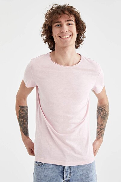 DeFacto Slim Fit Bisiklet Yaka %100 Pamuk Tişört M4789AZ22SP