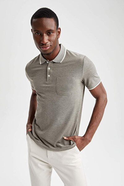 DeFacto Μπλουζάκι με κοντό μανίκι Polo Neck Regular Fit T7645AZ22SP
