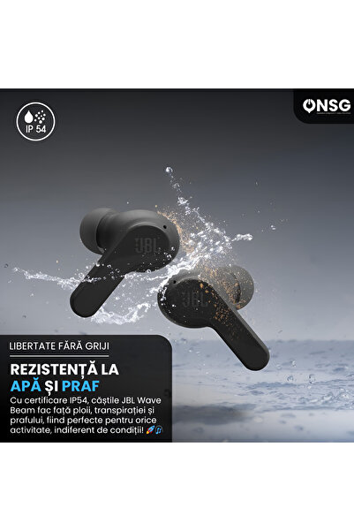 JBL Wave Beam Bluetooth Headphones, Black