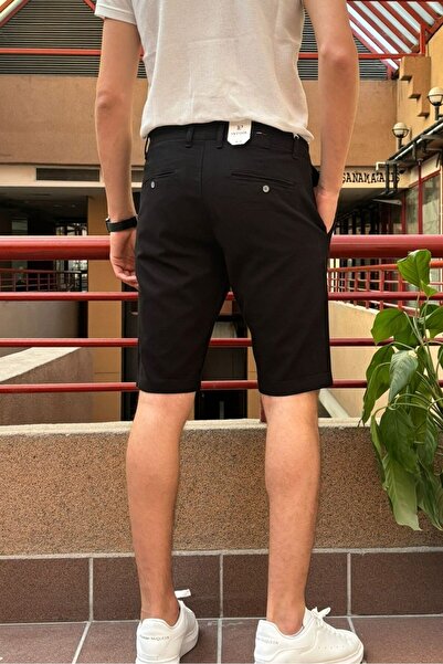 inpool Ανδρικό κεντημένο βαμβακερό σορτς Slim Fit - 24INP278