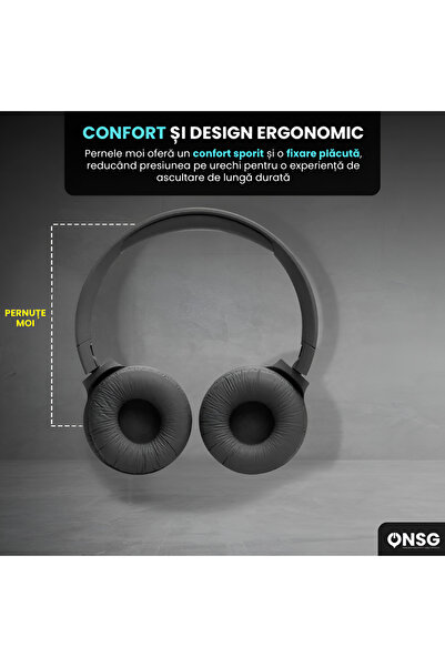 JBL Căști wireless Tune 510 Bt Over-ear, anulare zgomot, bas pur, Bluetooth, negre