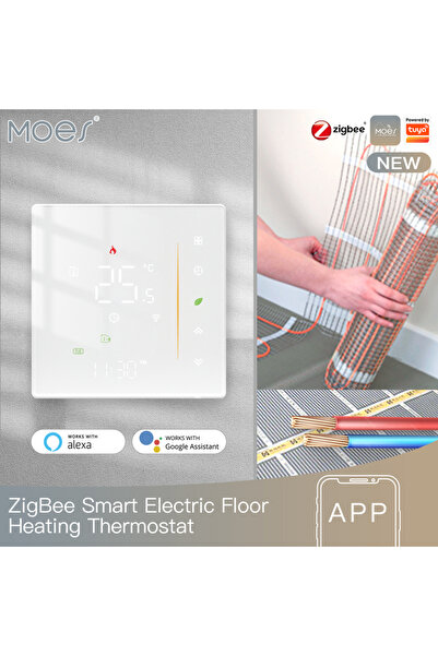 Choice4 جهاز تحكم في درجة حرارة الغرفة من MOES بتقنية Zigbee للتدفئة الكهربائ...