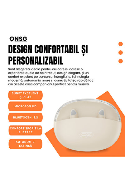 design xo Xo G22 Wireless In-ear Headphone, Beige