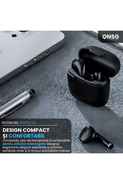 design xo Căști intraauriculare wireless Xo X23, negre