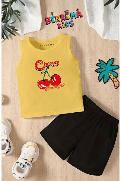 BENROMA Chery Printed Shorts Tee Unisex Children's Set
