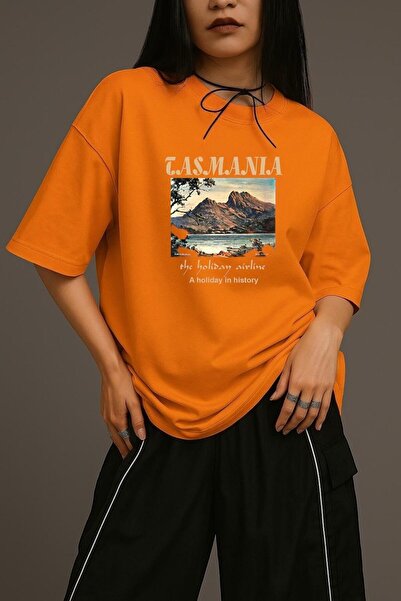 DM DOLCE MORE TRICOU OVERSIZE UNISEX CU PRINT TASMANIA