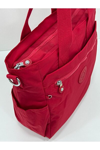 Sanmorris Women's Large Size Compartment Waterproof Crossbody Bag with Shoulder Strap Red Color