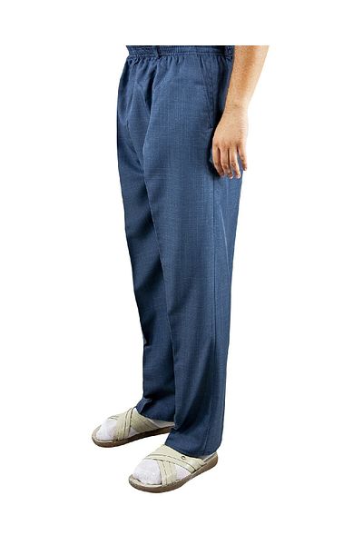 İhvan Pantaloni Shalwar din stofă de sezon albaștri