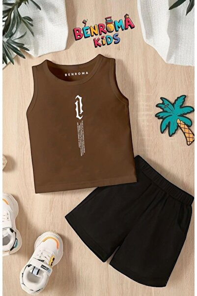 BENROMA DA BISTE DOBILI VERTIKALNO ŠTAMPANE KRATKE HLAČE I MAJICU UNISEX ZA DECU