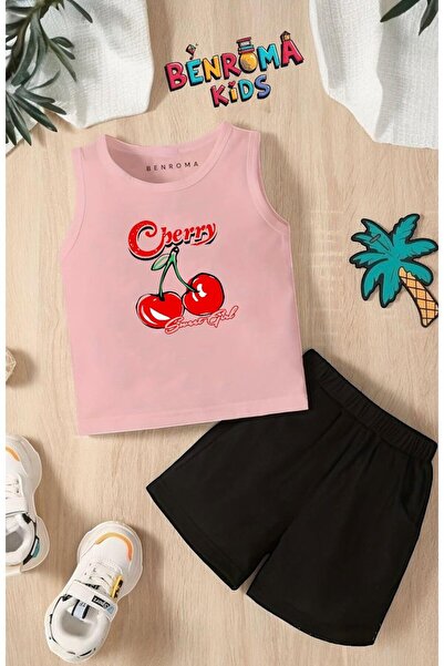 BENROMA Chery Printed Shorts Tee Unisex Children's Set