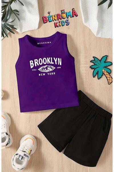 BENROMA Brooklyn Printed Shorts Tee Unisex Children's Set