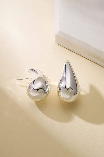 Chavin Steel Drop Design Gray Women's Earrings Eu05By