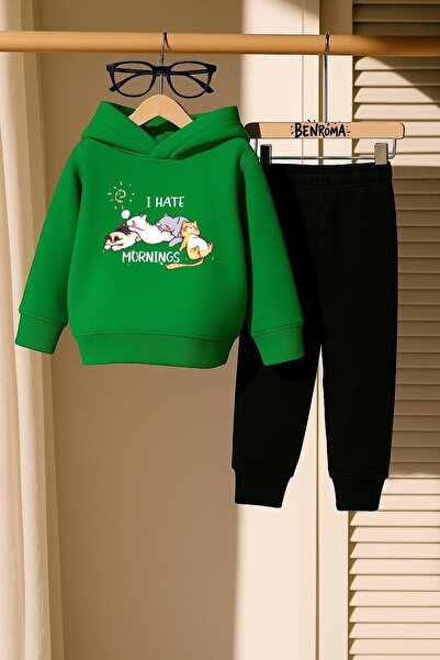 DM DOLCE MORE Имам комплект детски спортни панталони с котешки принт и 3 конеца.