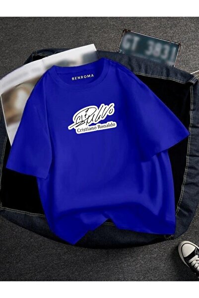 DM DOLCE MORE TRICOU UNISEX CU IMPRIMEU JUCĂTOR DE FOTBAL OVERSIZE CU IMPRIMEU