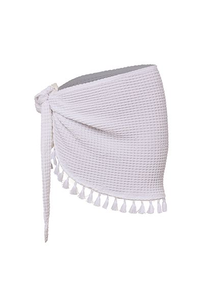 Eight Fashion Pareo White Tassel Beach Wear