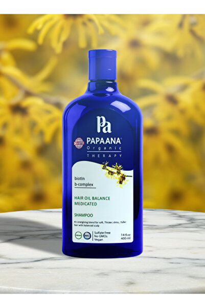 Papaana Organic شامبو طبي متوازن لزيت الشعر مع زبدة الشيا - 400 مل