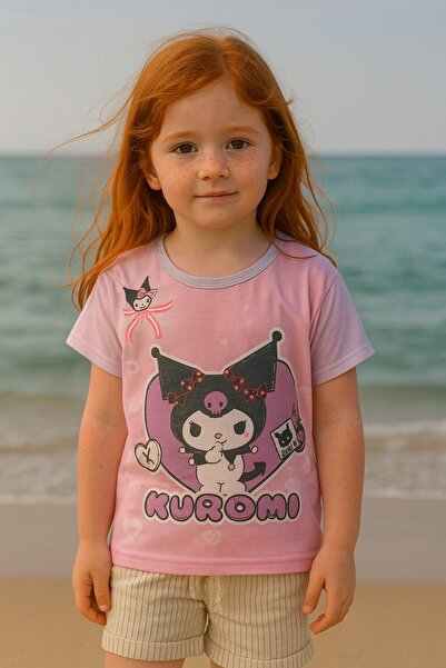 MİNİ İNOWESTA KİDS Tricou de vară pentru fete cu model Kuromi imprimat digital