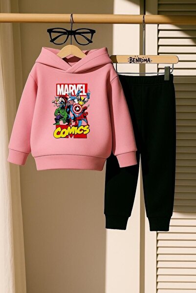 DM DOLCE MORE طقم رياضي للأطفال بطبعة مارفل 3 خيوط