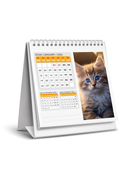 NATURELBASIM 2026 KEDİ MASA TAKVİMİ