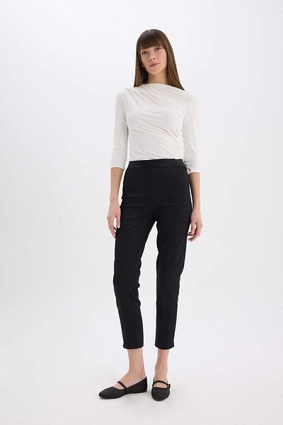 DeFacto Pantaloni Valentina Tigarette Satin - Picior Drept