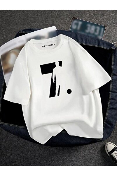 DM DOLCE MORE TRICOU UNISEX CU IMPRIMEU JUCĂTOR DE FOTBAL OVERSIZE CU IMPRIMEU