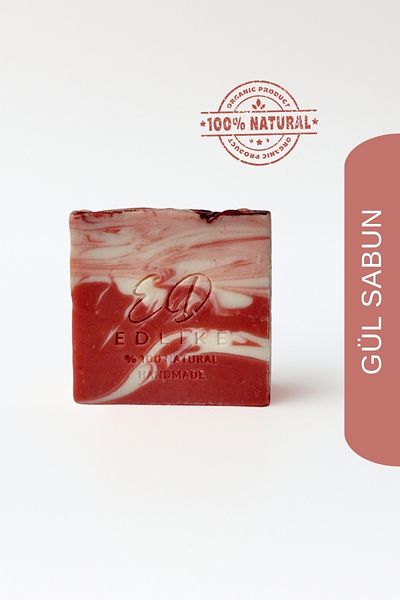 EDLIKE Natural Handmade Rose Soap Made of Pure Oils 110 Gr