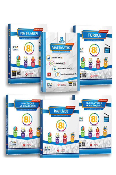Sonuç Yayınları 8.sınıf LGS Matematik Türkçe Fen İnkılap İngilizce Din Konu Ö...