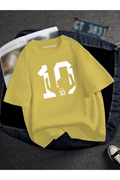 DM DOLCE MORE TRICOU UNISEX CU IMPRIMEU JUCĂTOR DE FOTBAL OVERSIZE CU IMPRIMEU