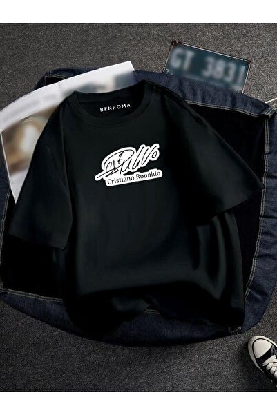 DM DOLCE MORE TRICOU UNISEX CU IMPRIMEU JUCĂTOR DE FOTBAL OVERSIZE CU IMPRIMEU