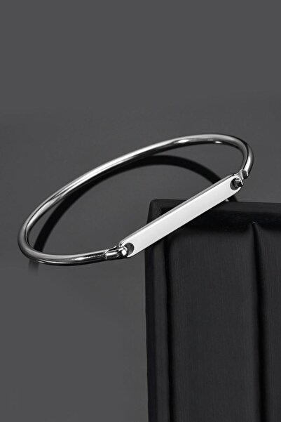 Chavin Gray Handcuff Design Steel Women's Bracelet Eh06By