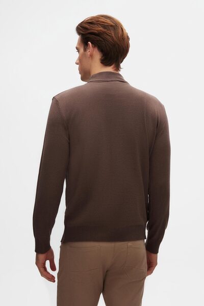 D'S Damat Πλεκτό πουλόβερ Ds Damat Regular Fit Mink Cotton Blend Half Fisherman