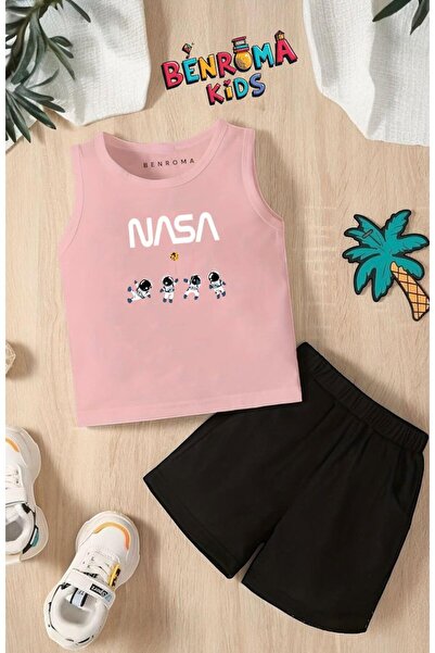 BENROMA Printed Shorts Tee Unisex Children's Set