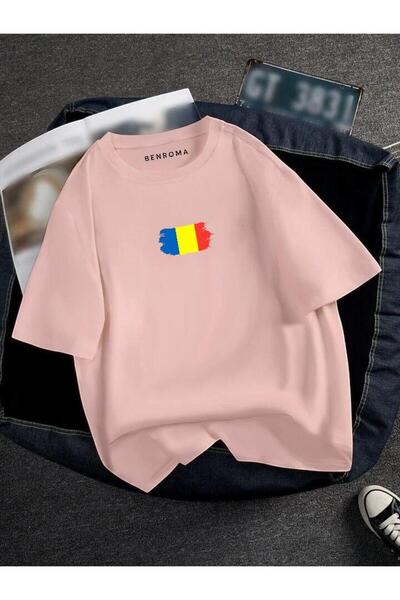 DM DOLCE MORE TRIOC UNISEX IMPRIMAT CU STEAGUL ROMANIA OVERSIZE