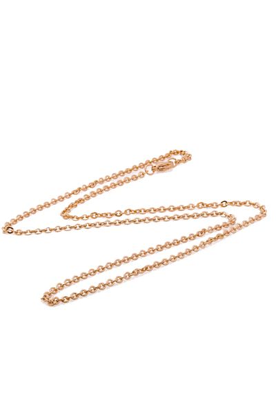 Chavin Female 45 Cm. 2 Mm. Rose Steel Necklace Chain Ap82Rs