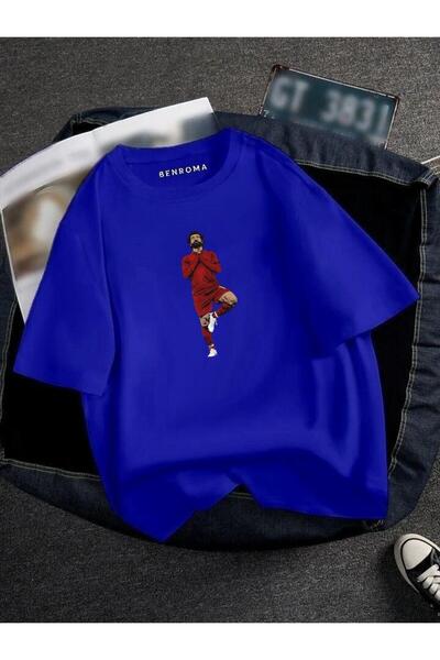 DM DOLCE MORE TRICOU UNISEX CU IMPRIMEU JUCĂTOR DE FOTBAL OVERSIZE CU IMPRIMEU