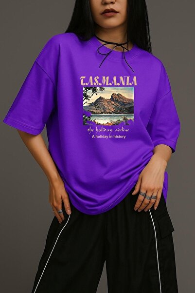 DM DOLCE MORE TRICOU OVERSIZE UNISEX CU PRINT TASMANIA