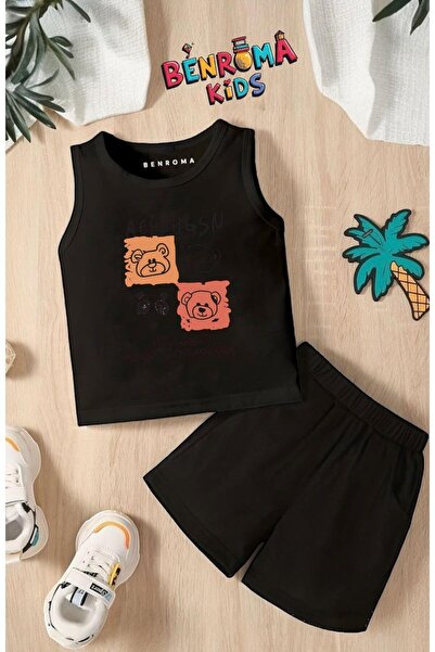 BENROMA Aef Bearer Printed Shorts Tee Unisex Children's Set