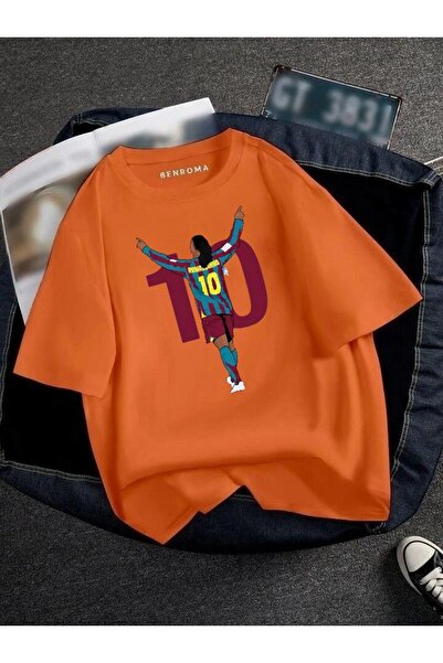 DM DOLCE MORE TRICOU UNISEX CU IMPRIMEU JUCĂTOR DE FOTBAL OVERSIZE CU IMPRIMEU