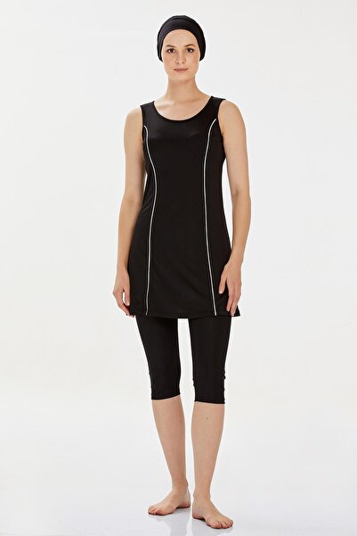 ROZAMAY 9098-24 Black Marga Semi-Covered Swimsuit