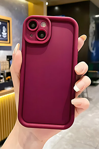 Fibaks Apple Iphone 15 Uyumlu Kılıf Kamera Korumalı Yumuşak Dokulu Renkli Silikon Kapak