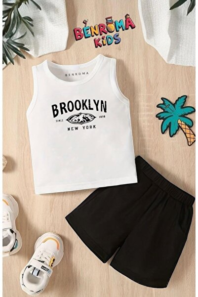 BENROMA Brooklyn Printed Shorts Tee Unisex Children's Set