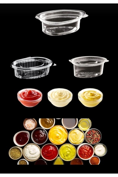 Genel Markalar 100’lü 20 cc Plastik Çiğköfte Sosu Seti | Ketçap, Mayonez, Nar...