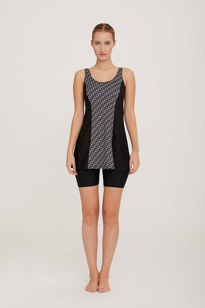 Adasea Lapieno 3602-24 Costum de baie negru Veera semi-închis pentru piscină