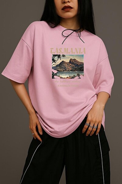 DM DOLCE MORE تي شيرت تسمانيا مطبوع للجنسين مقاس كبير