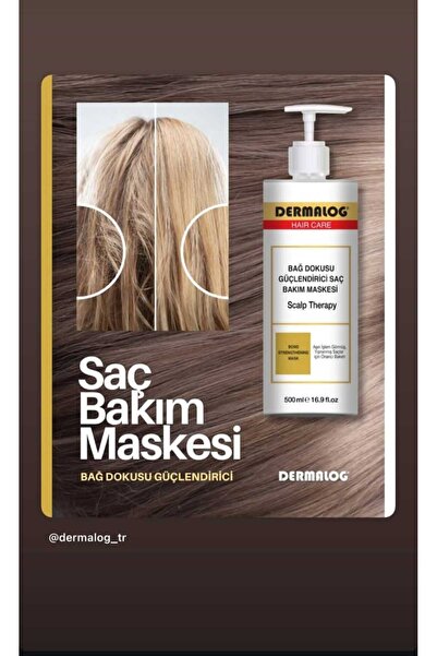 DERMALOG Yanmış Yıpranmış Saçlar Için Pürüzsüzleştirici & Onarıcı Bağ Dokusu Güçlendirici Saç Maskesi 500 ml