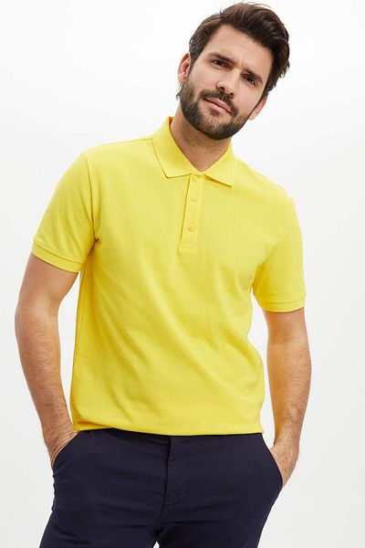 DeFacto Regular Fit Polo Neck Basic Short Sleeve T-Shirt M7676Az20Sp