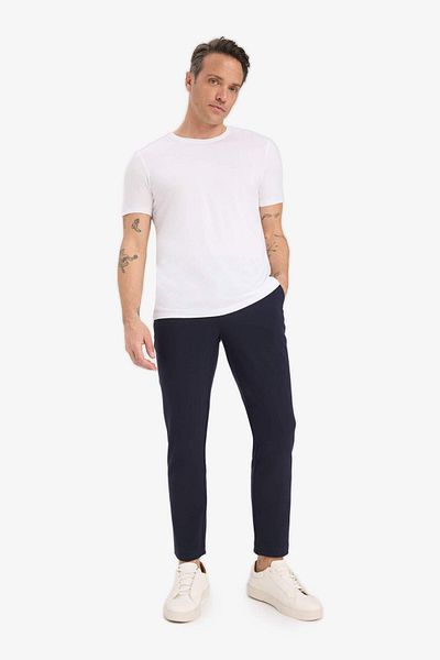 DeFacto Slim Fit Crew Neck Premium Quality Basic Cotton Combed T-Shirt M6606Az21Sp
