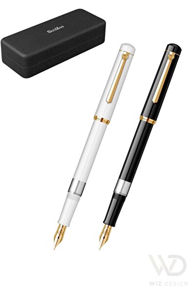 Scrikss WIZ DESIGN - 419 Serisi 2'li Dolmakalem Siyah - Beyaz Set