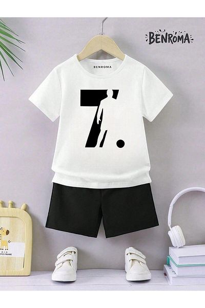 BENROMA Unisex Kids Shorts Set - Character Printed
